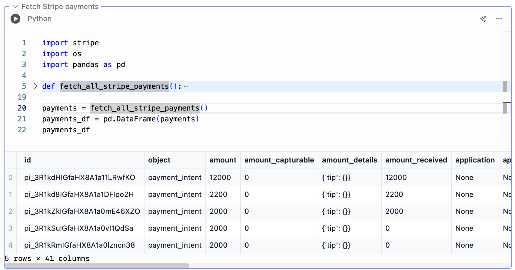 Load data with Python