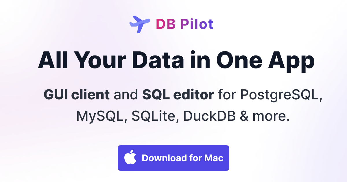 DB Pilot - All Your Data in One App